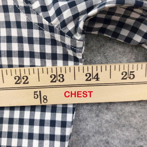 Tommy Hilfiger Shirt Mens Large Blue Gingham Button Down Classic Fit Long Sleeve - Picture 4 of 10